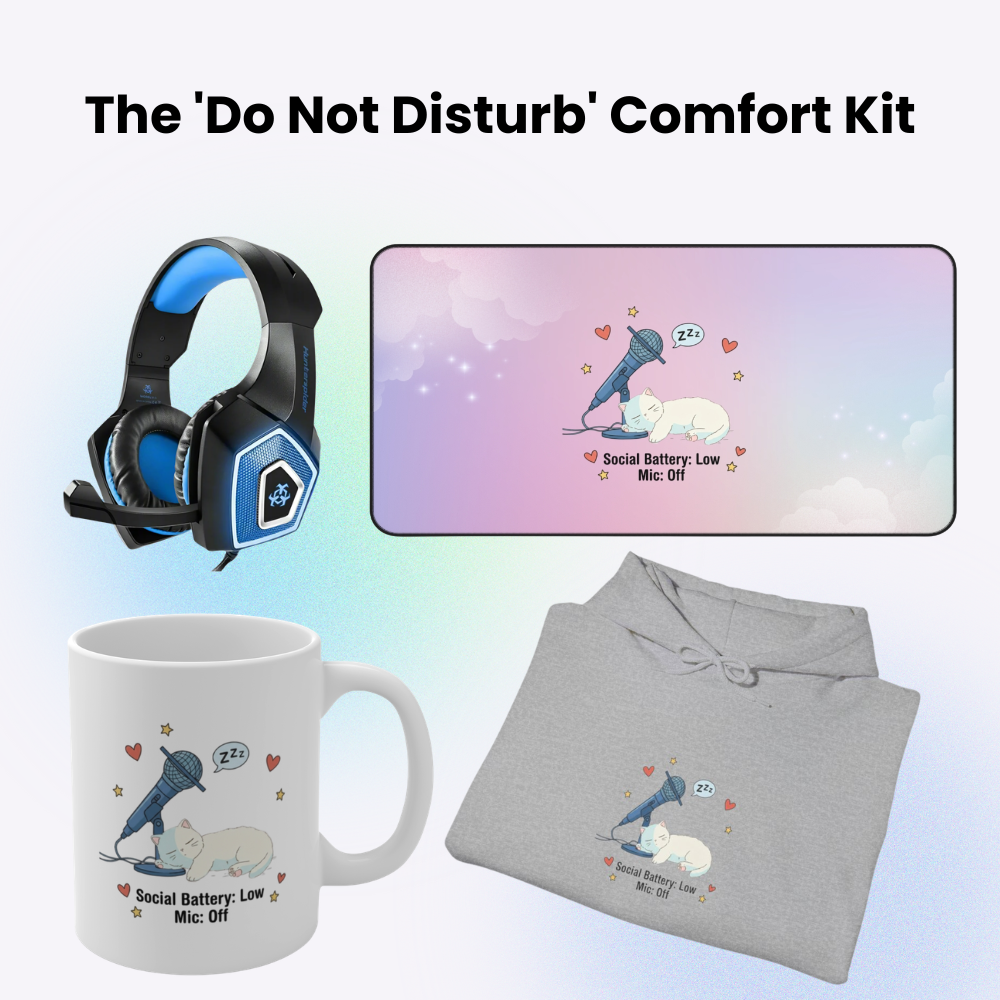 The 'Do Not Disturb' Comfort Kit for Gamers 4 pcs Gift Set (Cozy Edition)