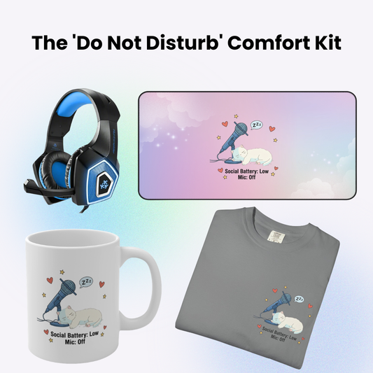 The 'Do Not Disturb' Comfort Kit for Gamers 4 pcs Gift Set (Cozy Edition)