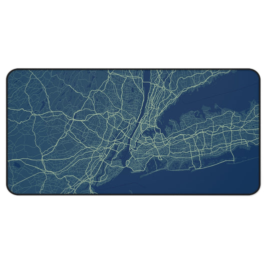 Glowing NYC X Ray Map Desk Mat