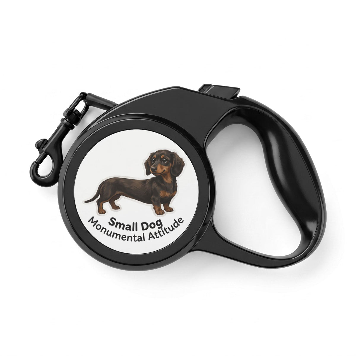 Retractable Leash - Small Dog “Monumental Attitude” Dachshund Design
