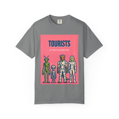 Tourists Alien T-Shirt — Retro Space Visitor Graphic Tee