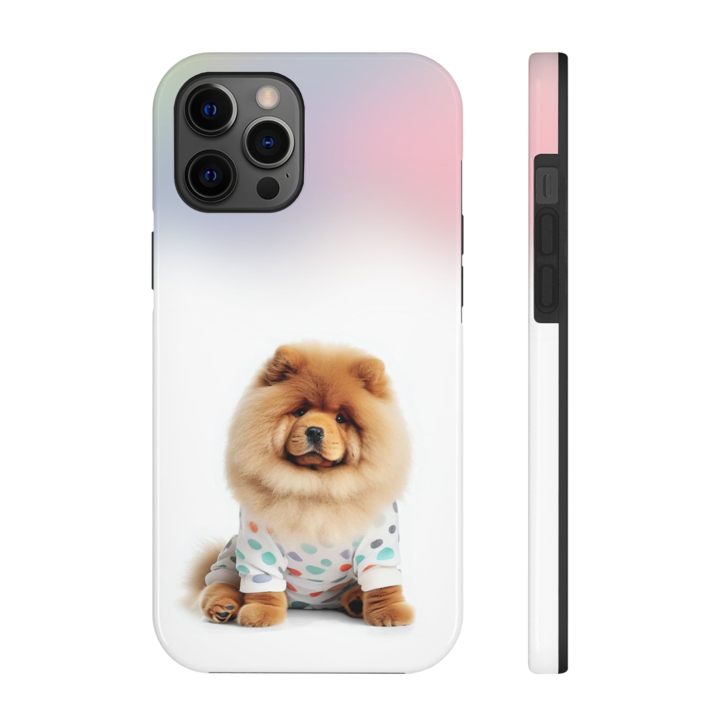 Fluffy Chow Chow Dog Touch Case for iPhone with Wireless Charging