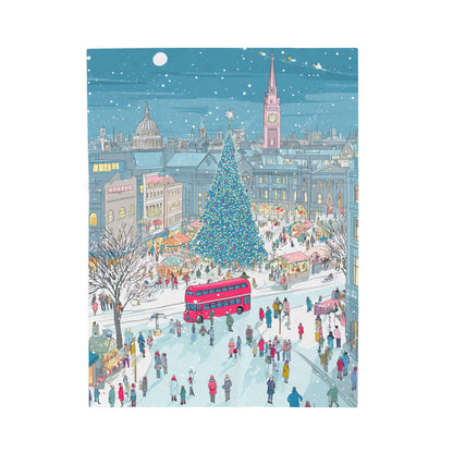 The Enchanted Christmas Market Blanket Plush Throw