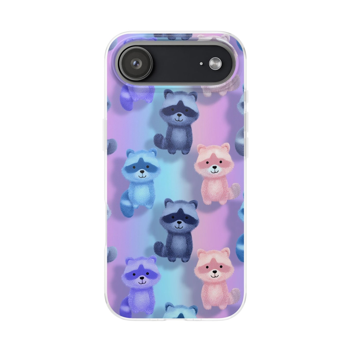 Colorful Raccoon Cartoon Flexi Cases iPhone Case