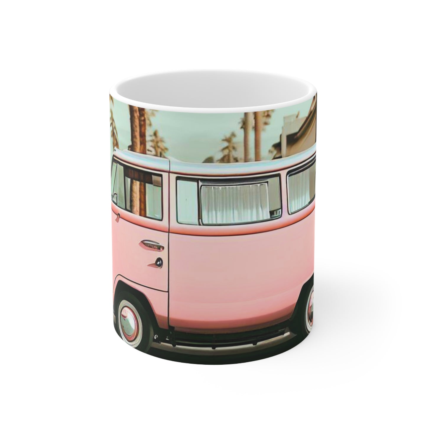 Retro Pink Van Coffee Tea Mug