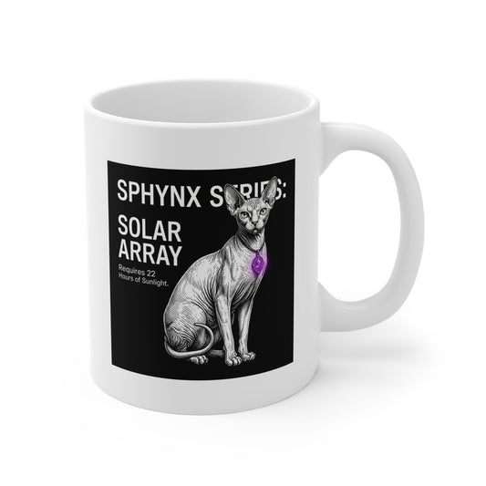 The Sphynx Cat Solar Array Blueprint Mug