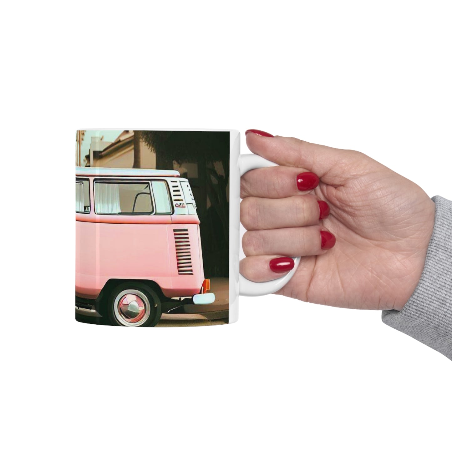 Retro Pink Van Coffee Tea Mug