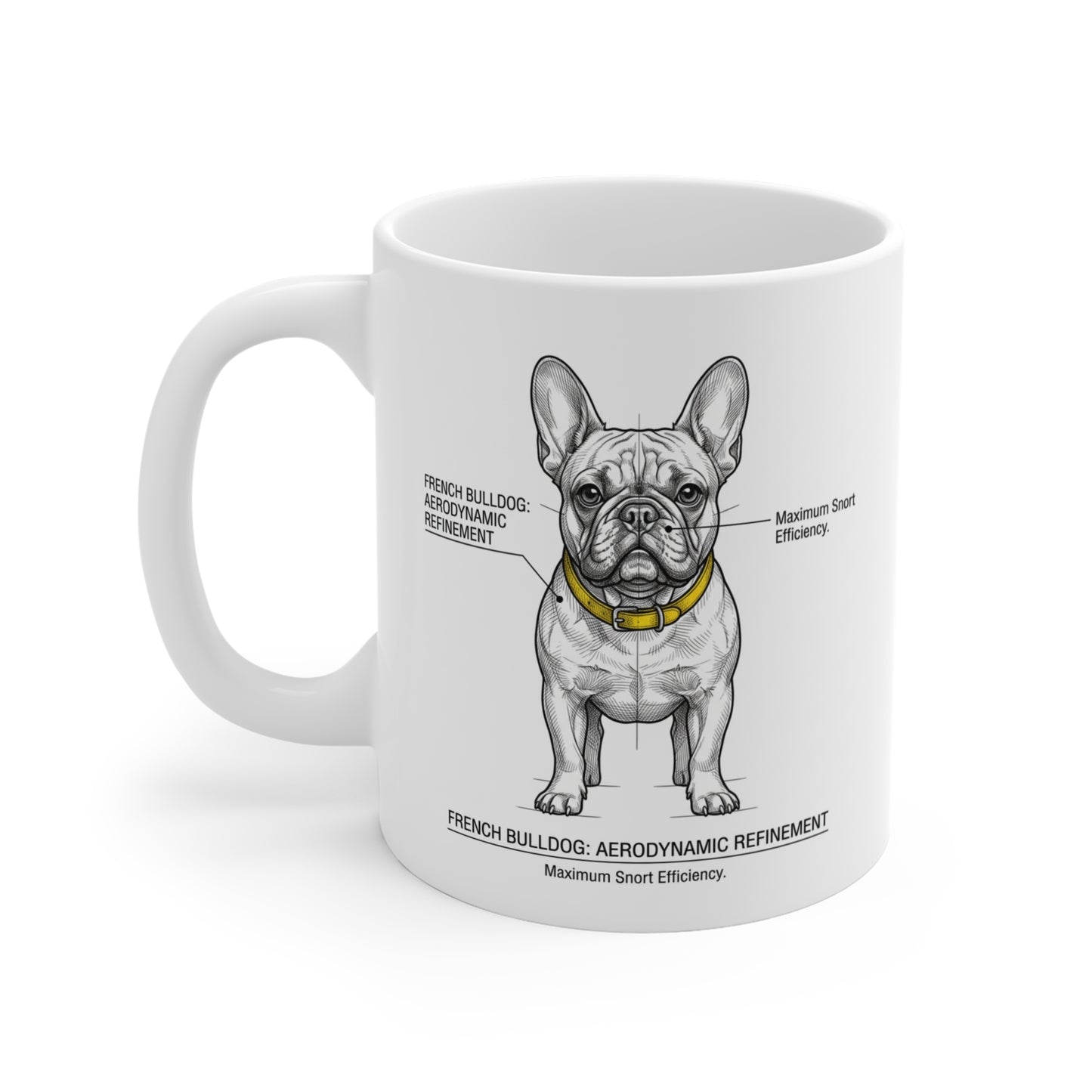 The French Bulldog Aerodynamic Blueprint Mug