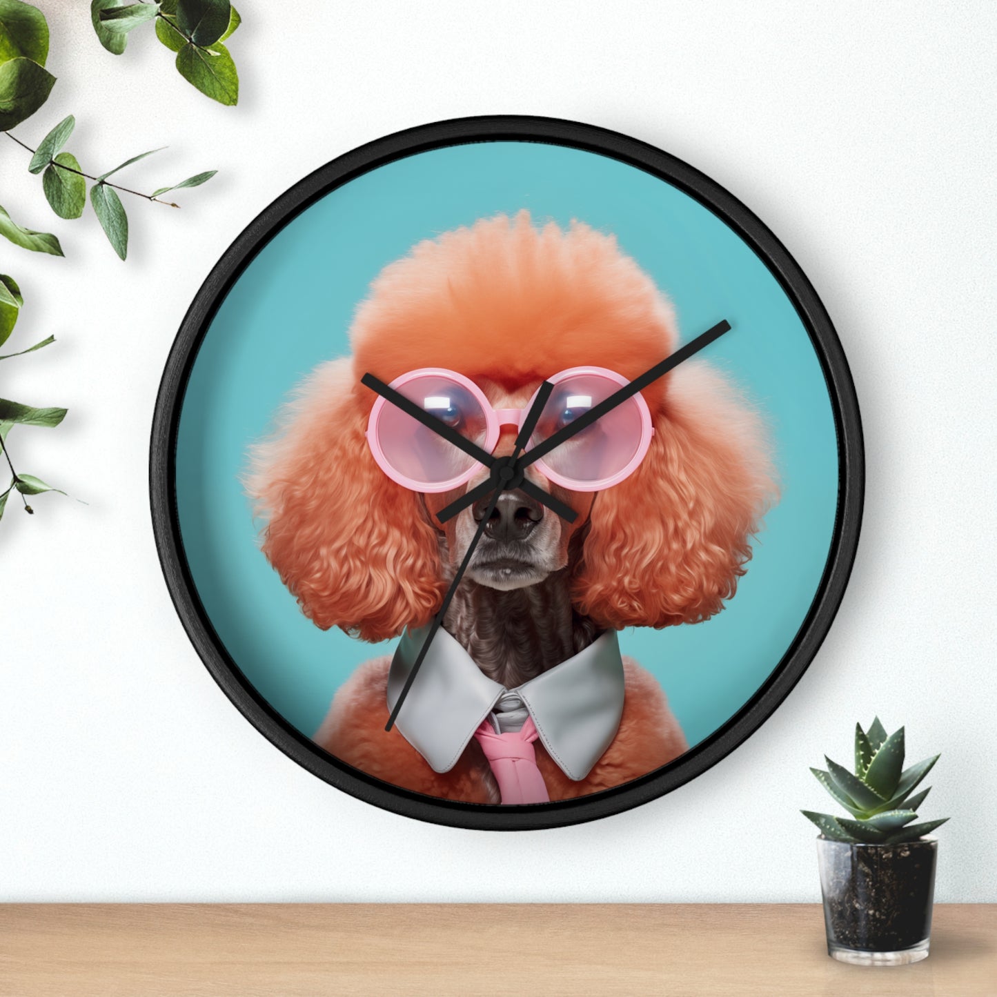 Cool Dog with Shades Wall clock