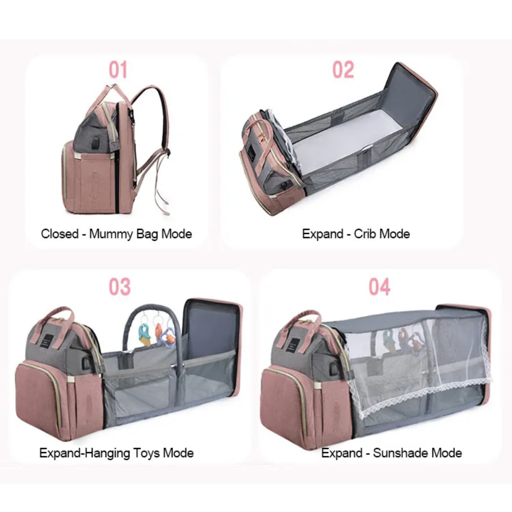 Multi-Use Diaper Bag with Expanded Toy Mode