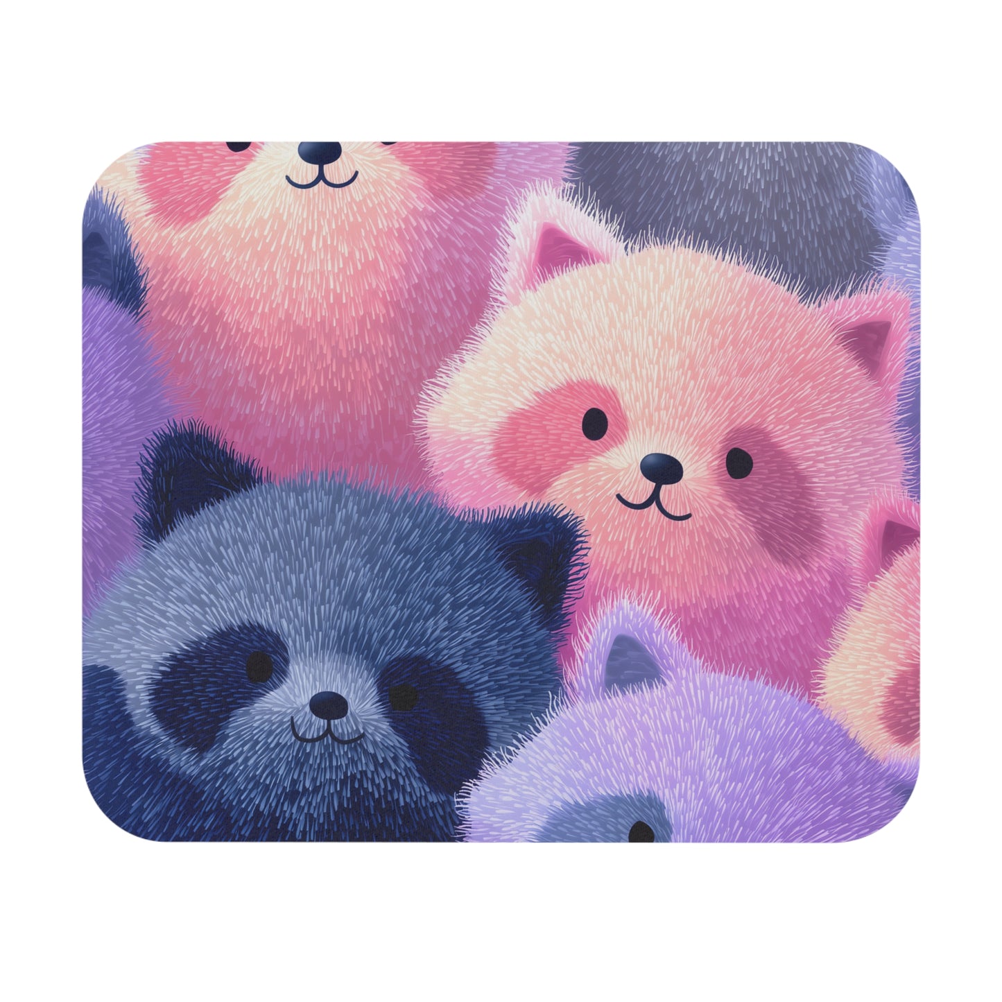 Cute Pastel Raccoon Mouse Pad