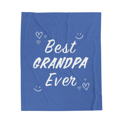Best Grandpa Ever Blanket Plush Throw