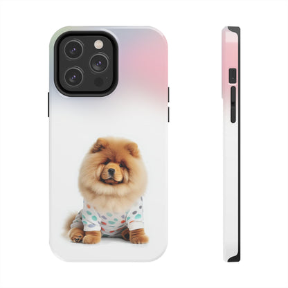 Fluffy Chow Chow Dog Touch Case for iPhone with Wireless Charging