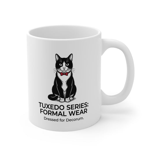 The Tuxedo Cat Formal Wear Schematic Mug