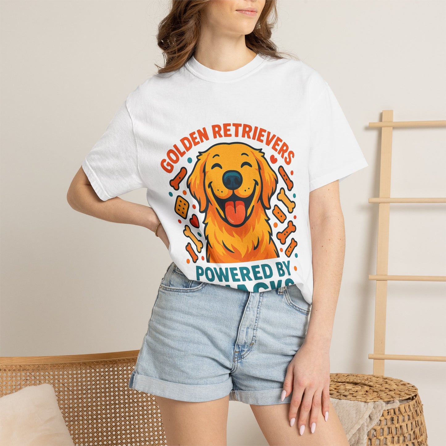 Golden Retrievers Powered by Snacks T-Shirt