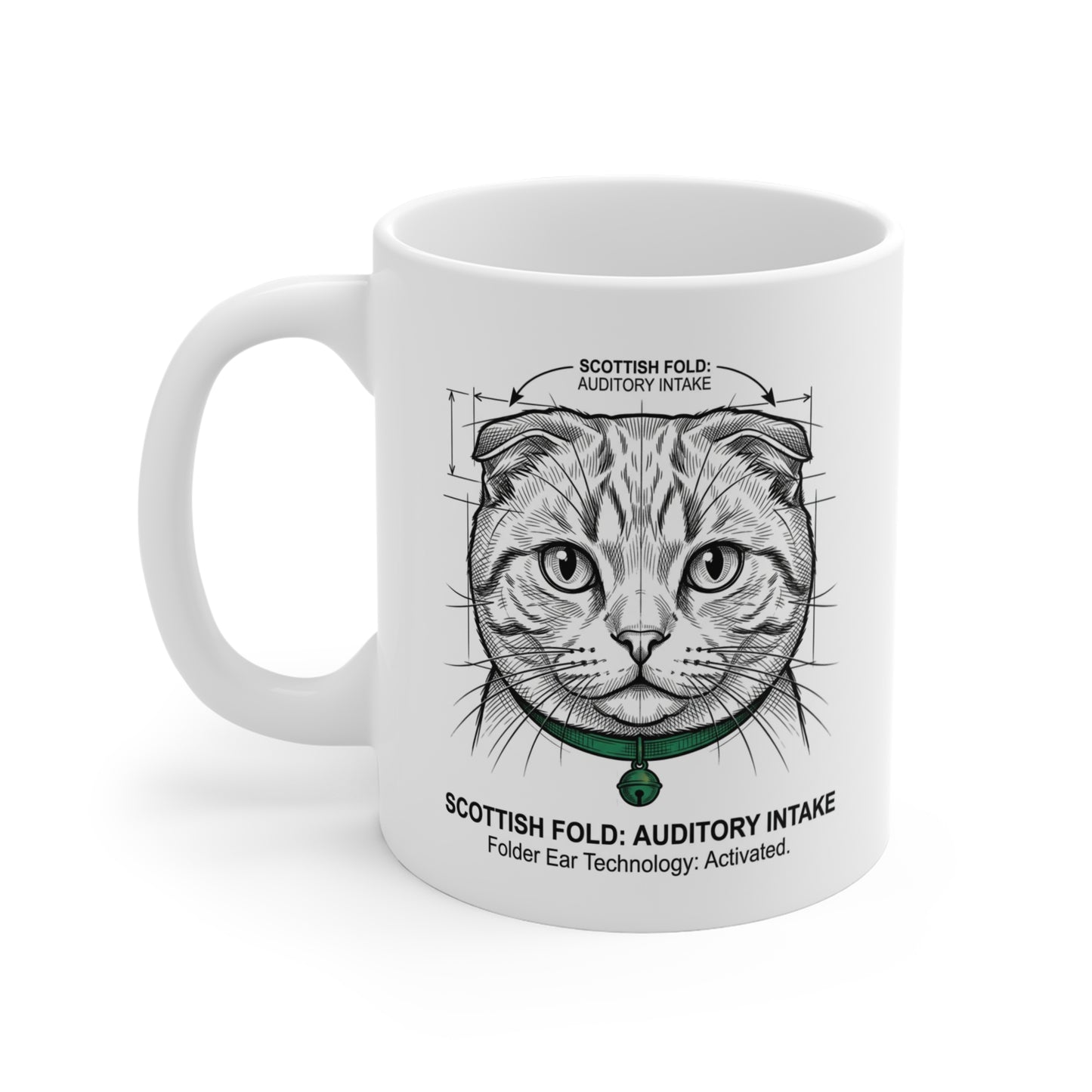 The Scottish Fold Auditory Intake Blueprint Mug