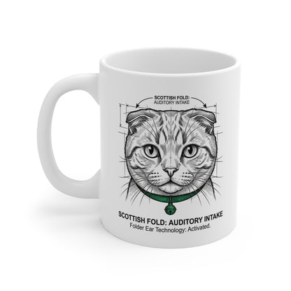The Scottish Fold Auditory Intake Blueprint Mug