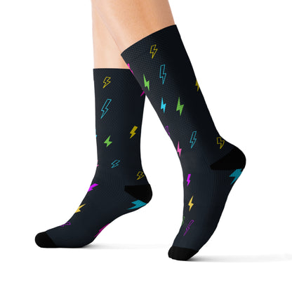 Neon Flash Novelty Socks