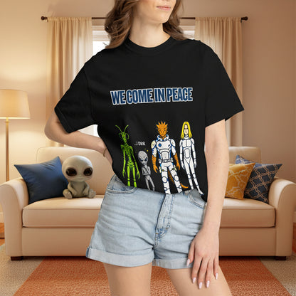 We Come in Peace Alien Crew Graphic T-Shirt