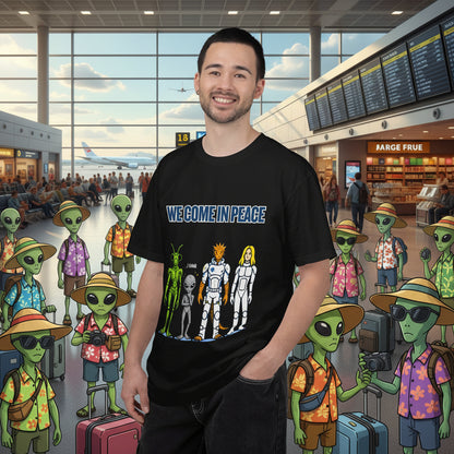 We Come in Peace Alien Crew Graphic T-Shirt
