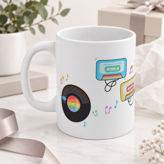 Retro Music Collection Coffee Tea Mug