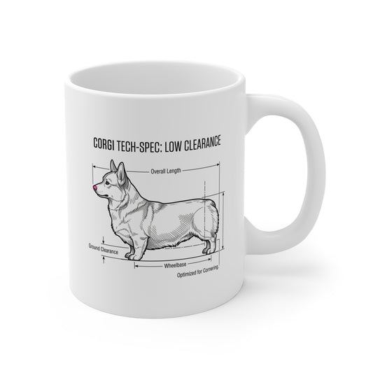 The Corgi Ground-Clearance Diagram Mug
