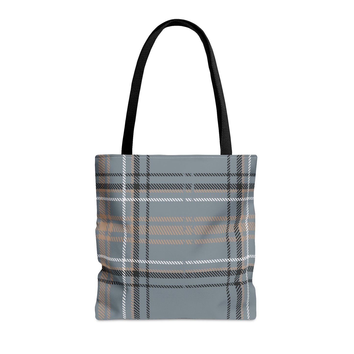 Gray Plaid Tote Bag