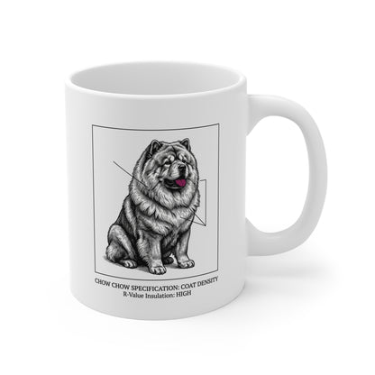 The Chow Chow Coat Density Blueprint Mug