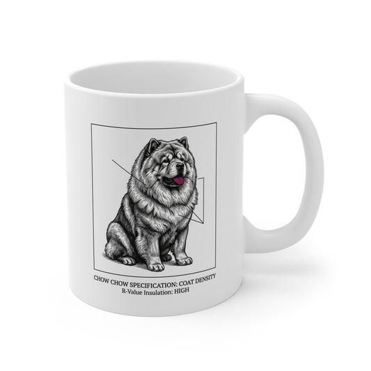 The Chow Chow Coat Density Blueprint Mug