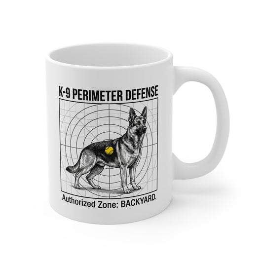 The German Shepherd Defense Perimeter Map Mug
