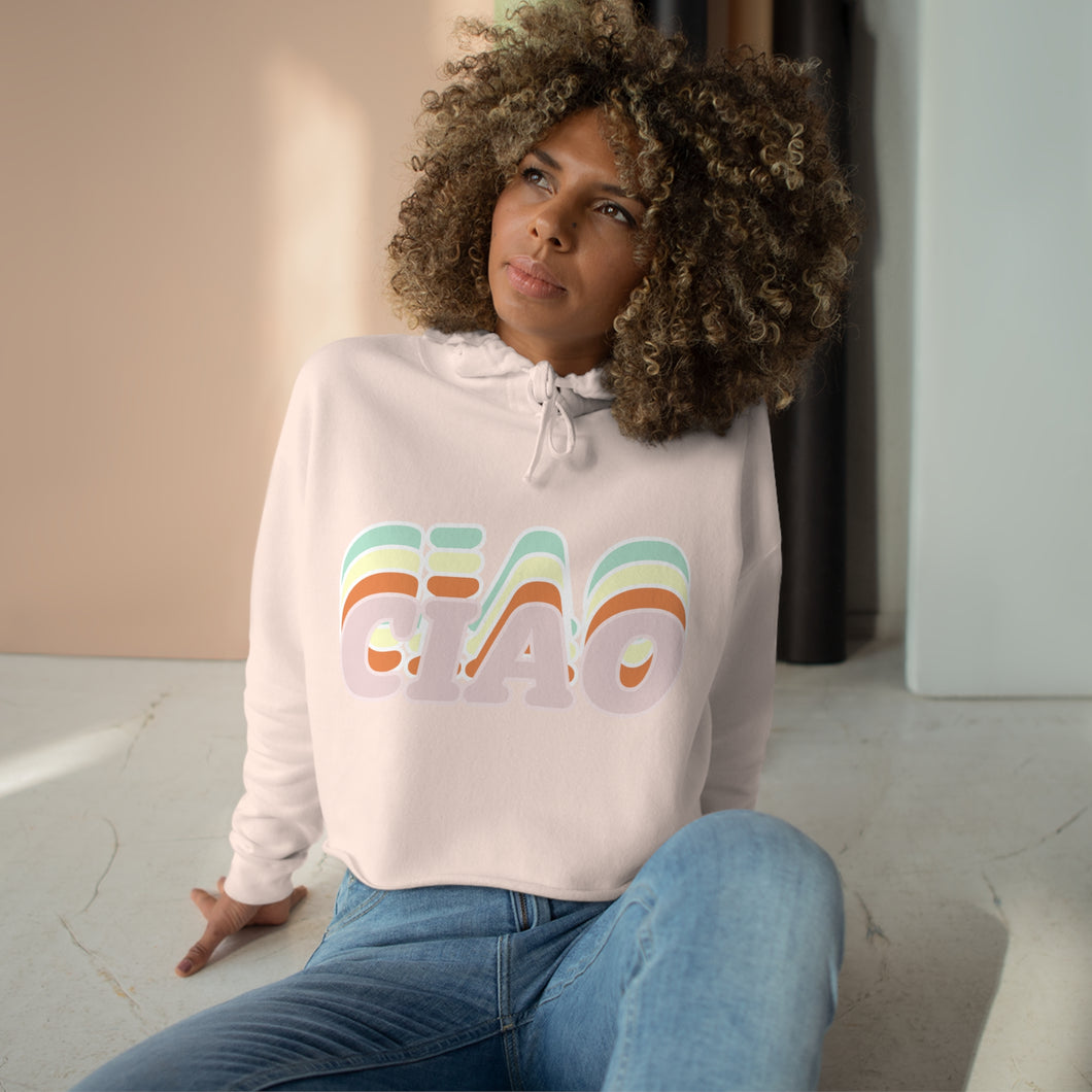 Womens Ciao Multicolored Crop Hoodie