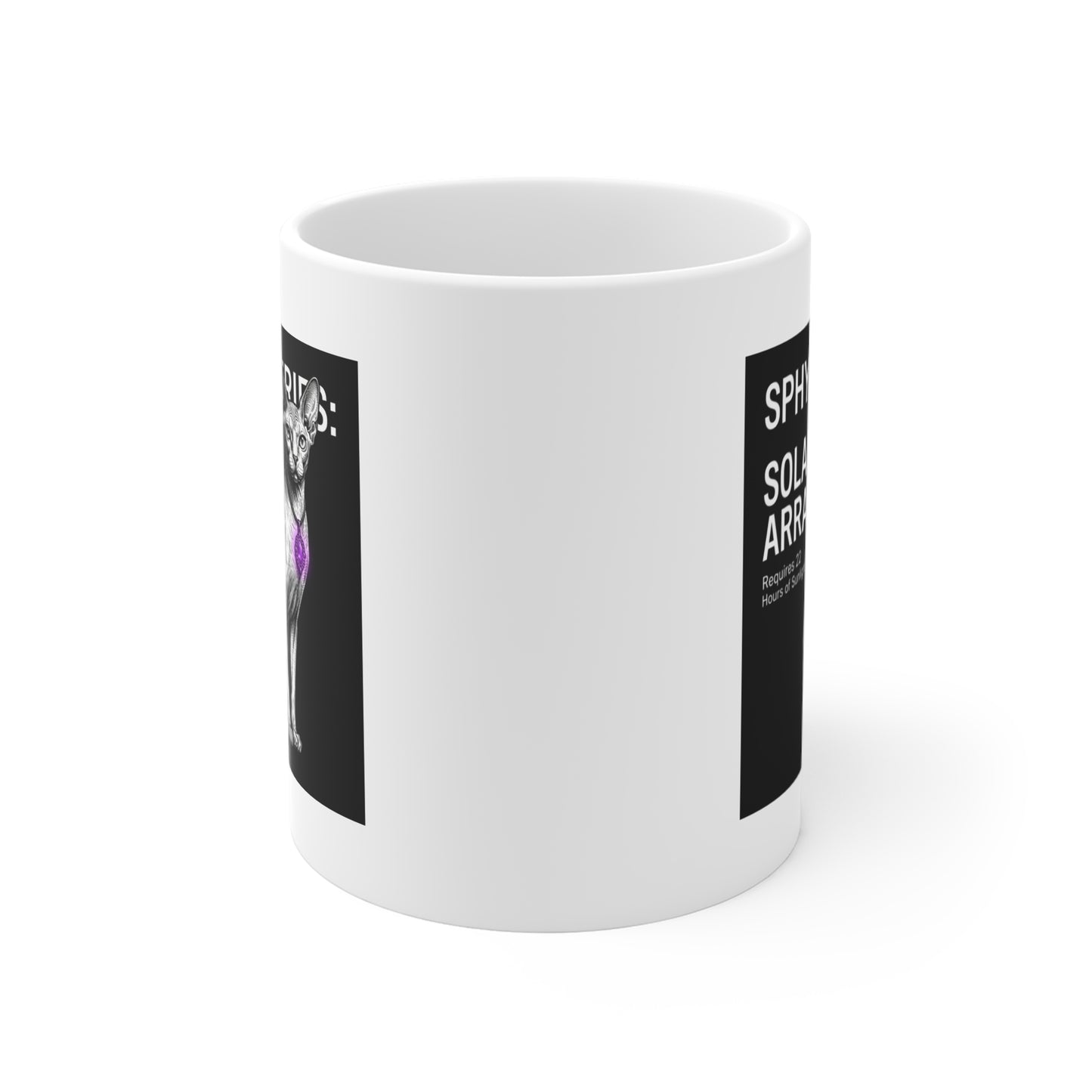 The Sphynx Cat Solar Array Blueprint Mug
