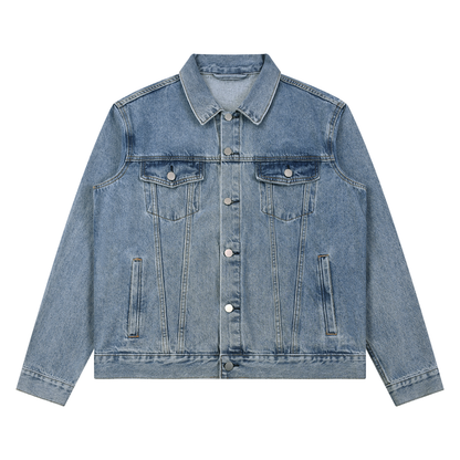 Cat Roarsome Vintage Wash Denim Jacket