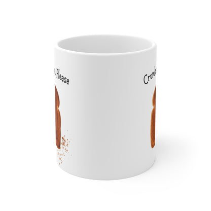 Crumbs & Boba, Please Mug - Cute Cat Toast Bubble Tea Coffee Cup