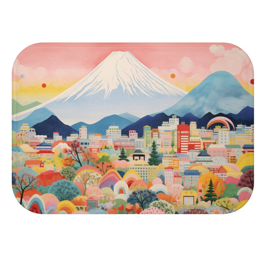 Mount Fuji Skyline Bath Mat