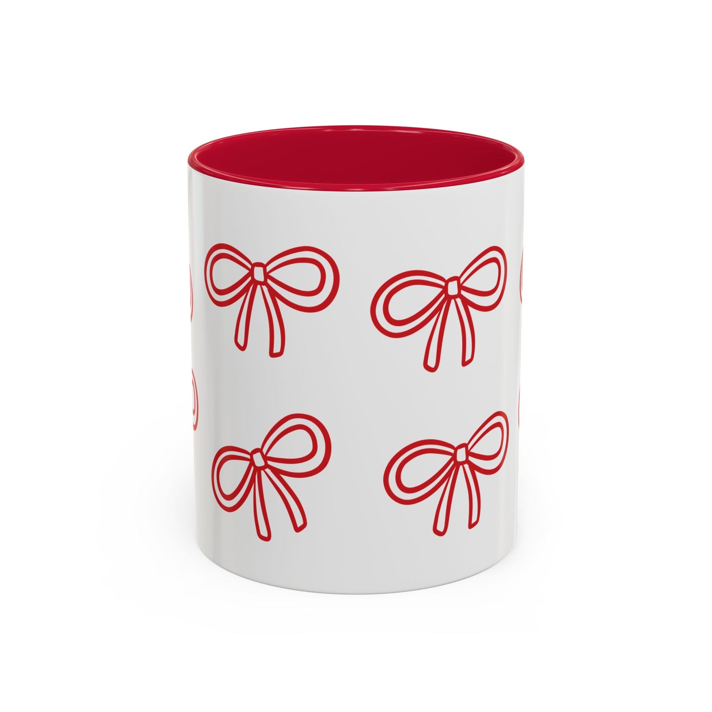 Bow & Sip Coffee Tea Mug in Red or Pink