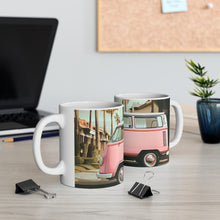 Load image into Gallery viewer, Retro Pink Van Coffee Tea Mug
