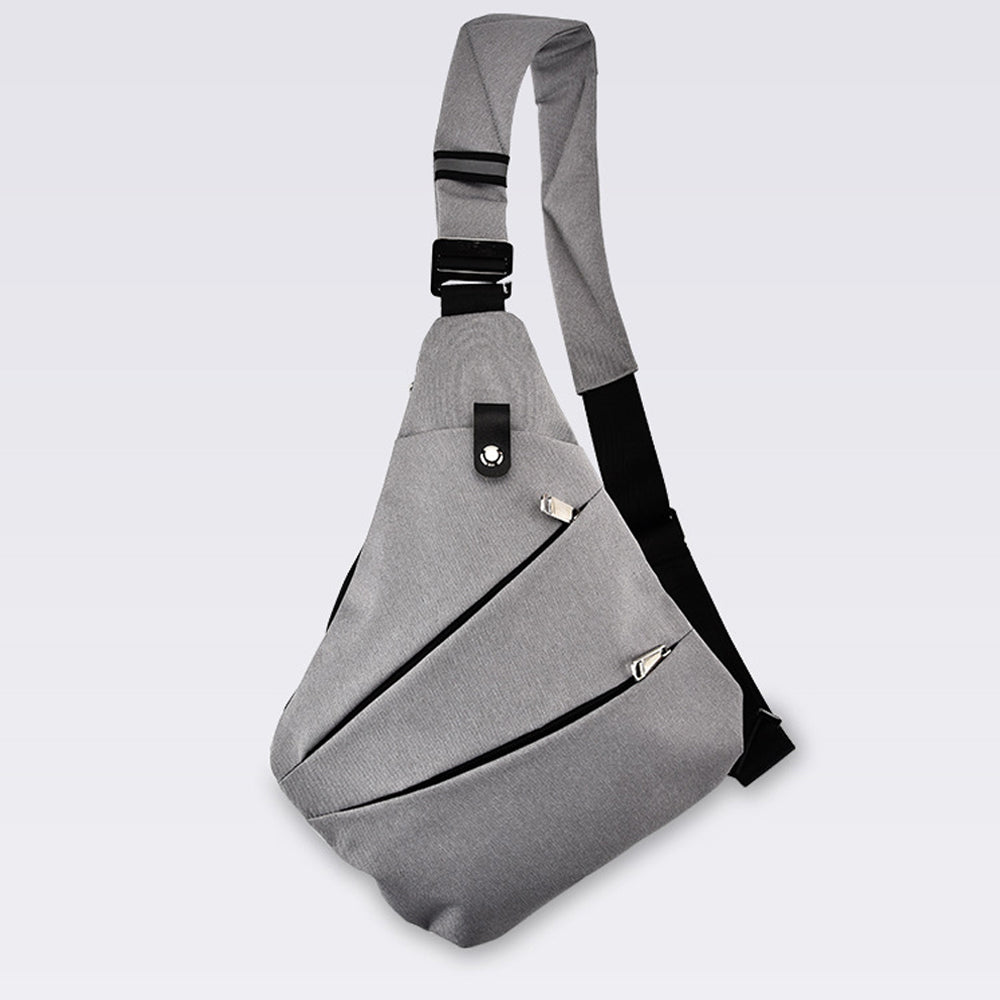 Waterproof Triangle Side Crossbody Bag Gray