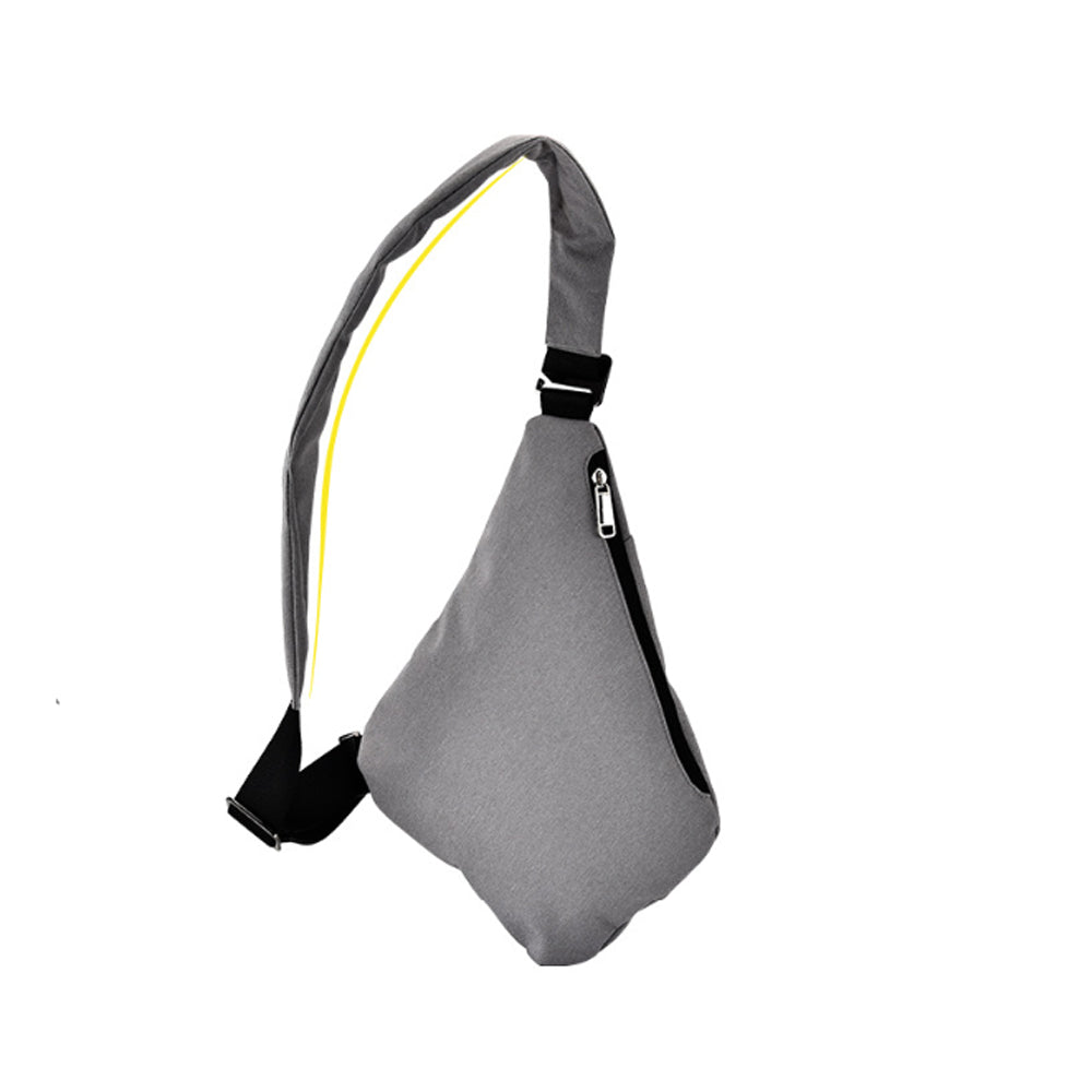 Waterproof Triangle Side Crossbody Bag Gray