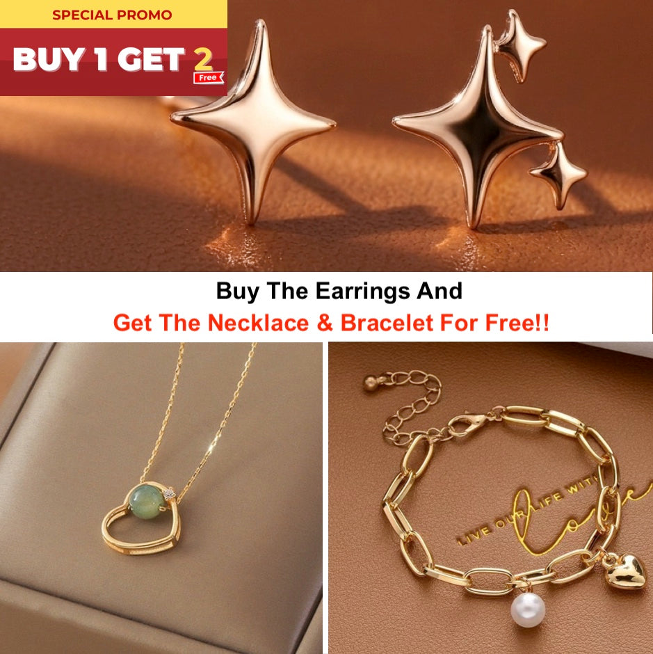 Asymmetrical Star Stud Earrings Buy 1 Get 2 Free