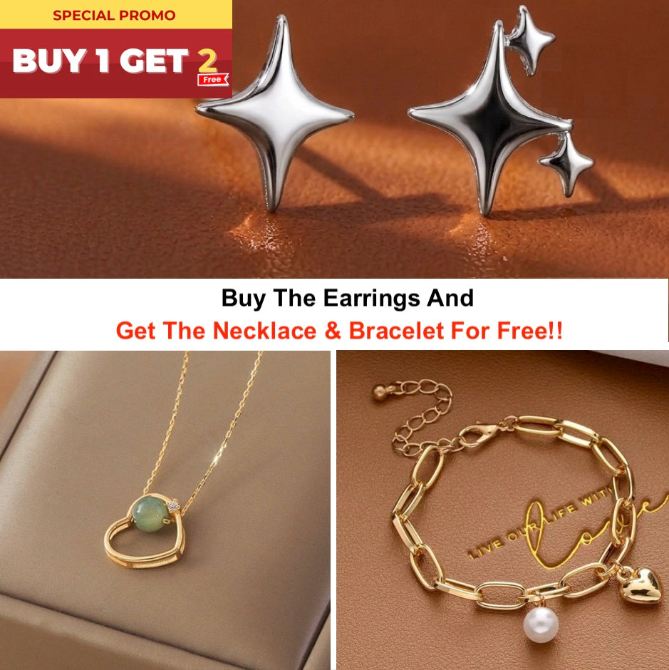 Asymmetrical Star Stud Earrings Buy 1 Get 2 Free