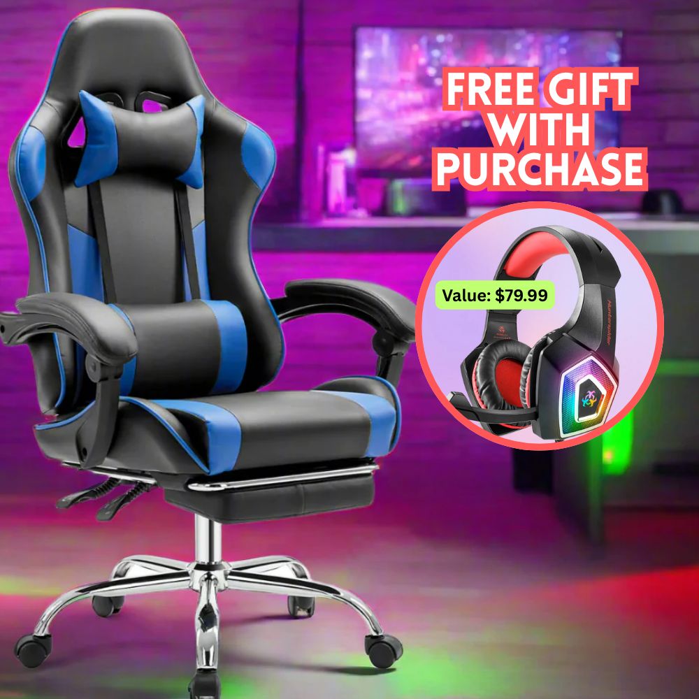 Dragon X2 Gaming Chair with Lumbar Support & Foot Rest