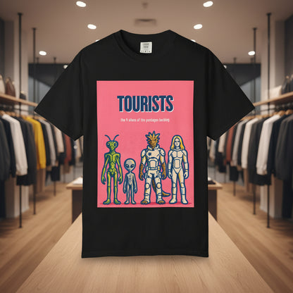 Tourists Alien T-Shirt — Retro Space Visitor Graphic Tee