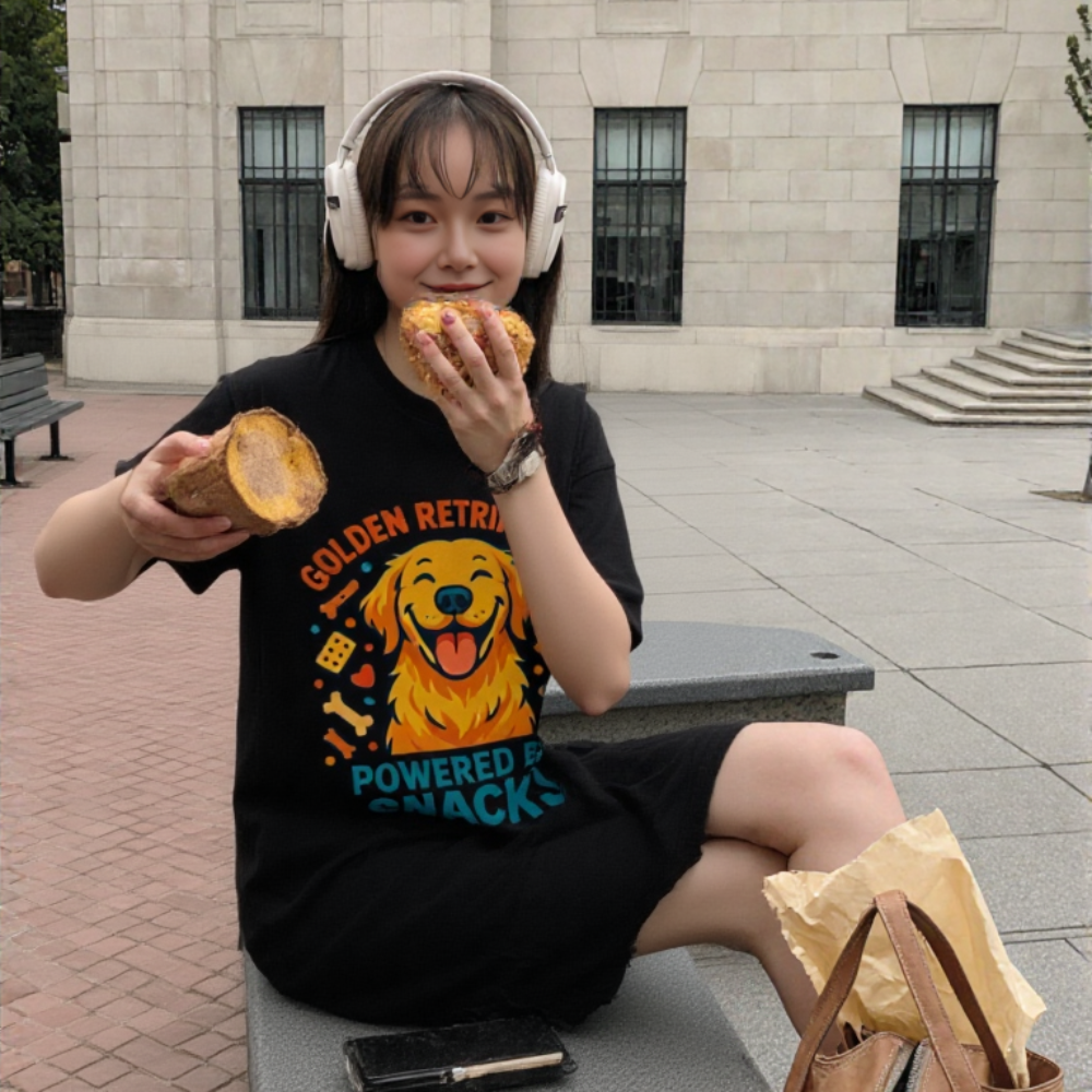 Golden Retrievers Powered by Snacks T-Shirt
