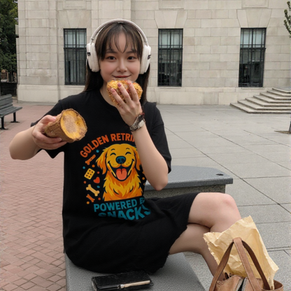 Golden Retrievers Powered by Snacks T-Shirt