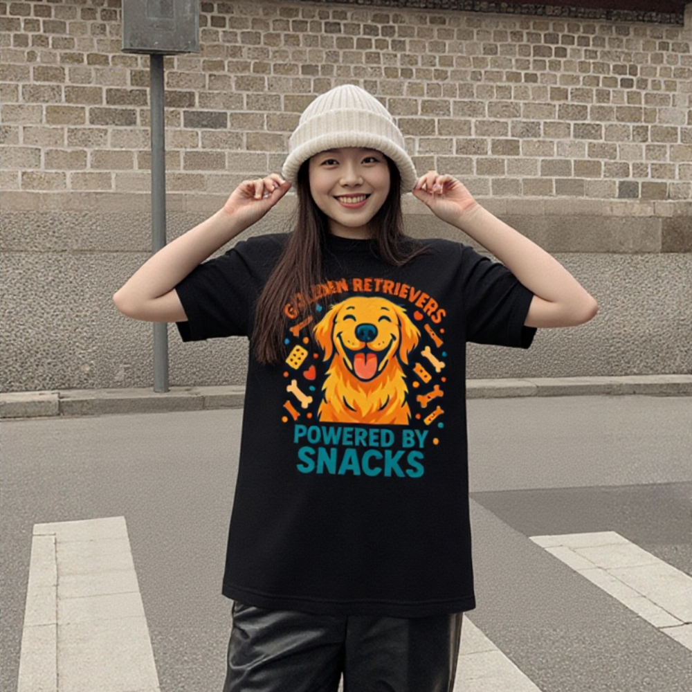 Golden Retrievers Powered by Snacks T-Shirt