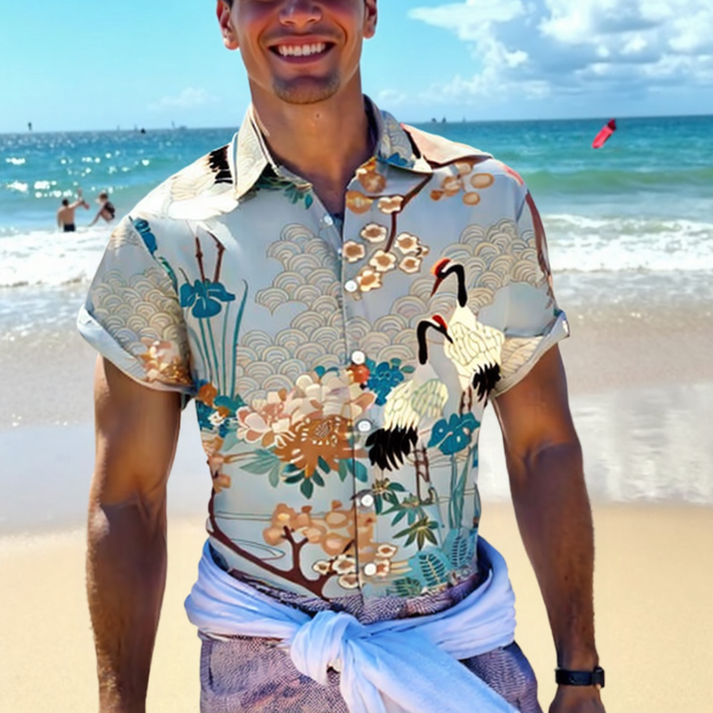 Men's Japanese Theme Hawaiian Shirt