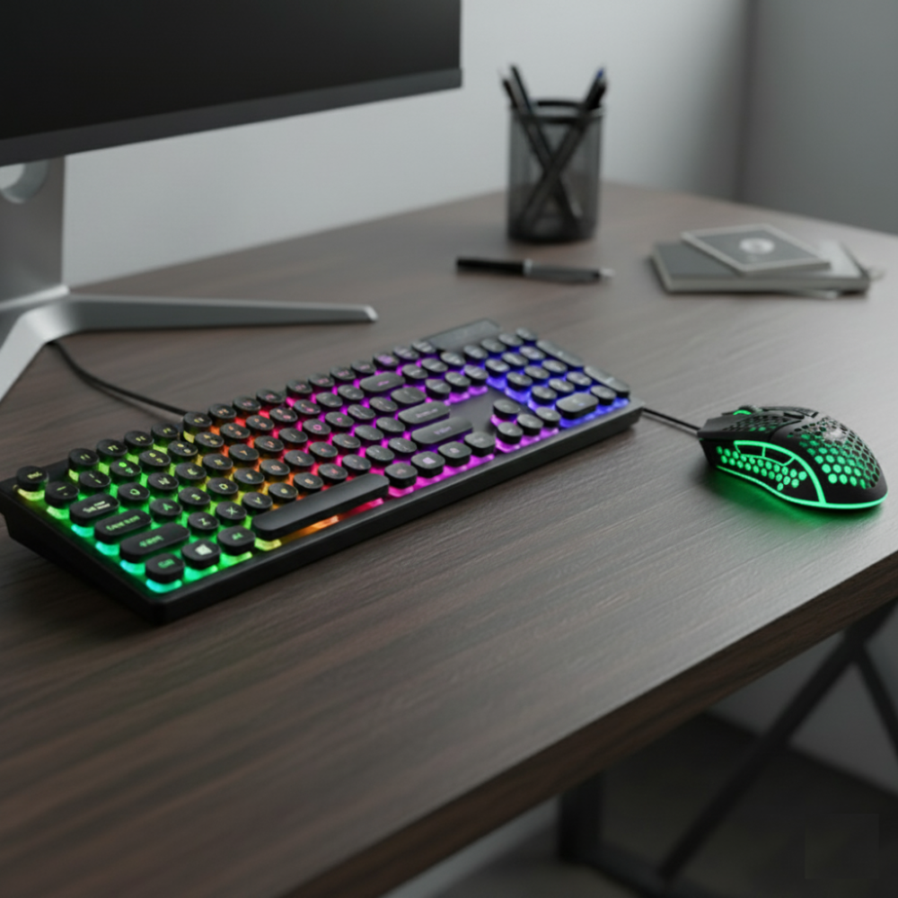 Dragon Z9i USB Wired Light Up Gaming Keyboard and Mouse Set