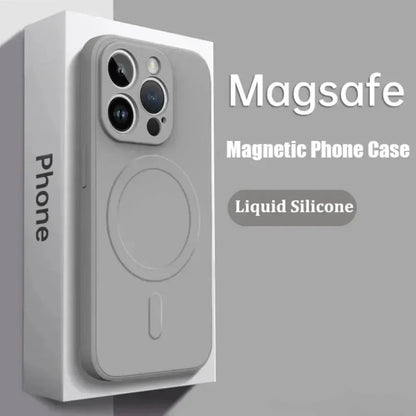 Soft Silicone Magnetic charging compatible case for iPhone 14 to iPhone 17 series