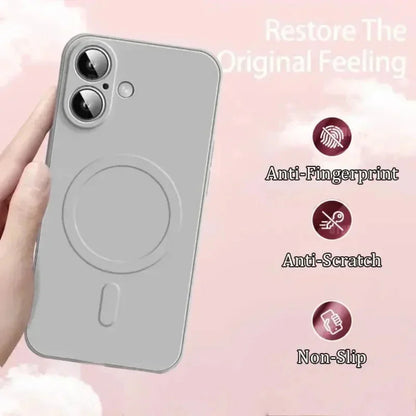 Soft Silicone Magnetic charging compatible case for iPhone 14 to iPhone 17 series